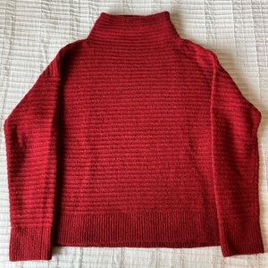 Madewell Mock-Neck Sweater - Brick Red